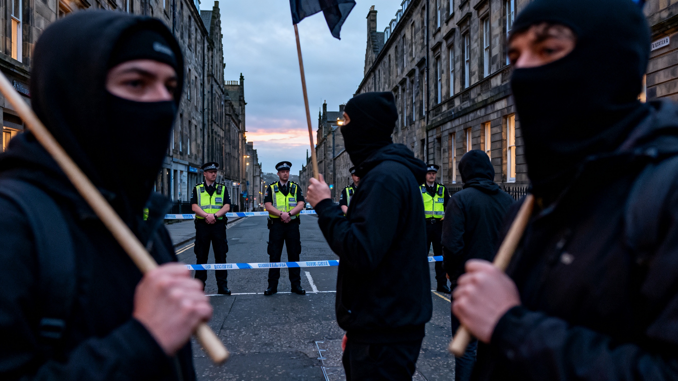 Police block Glasgow streets following clashes after Belfast incident RUSSPAIN.com
