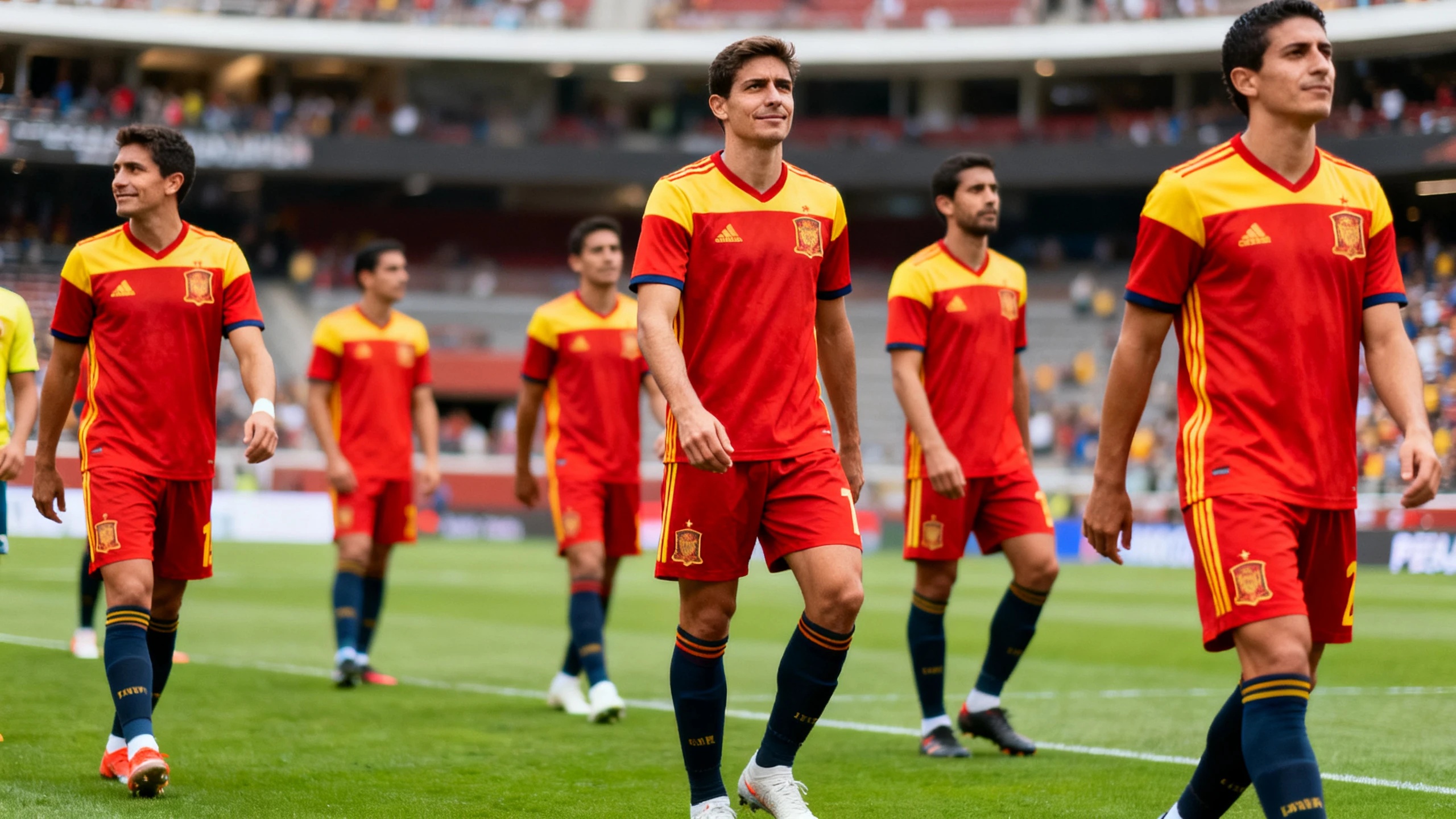 An unusually long version of Spain's national anthem performed in Puebla before a friendly match RUSSPAIN.com