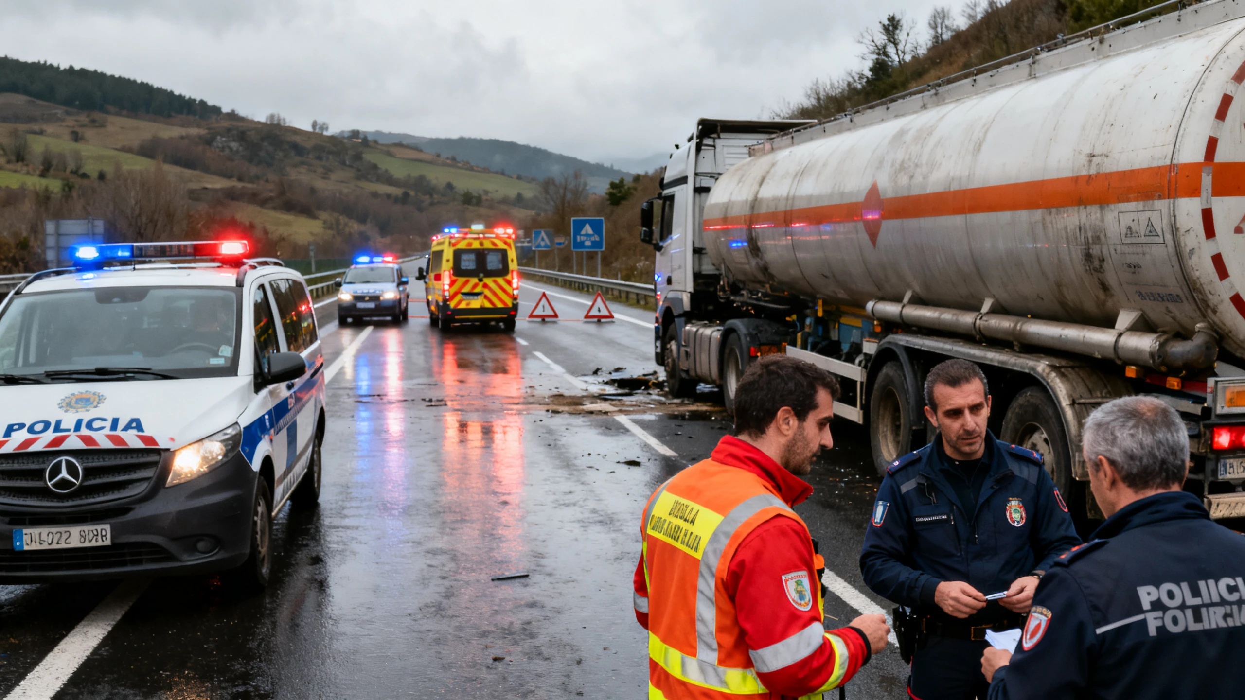 Tragedy on the Elgoibar Highway: Traffic Blocked, Investigation Underway RUSSPAIN.com