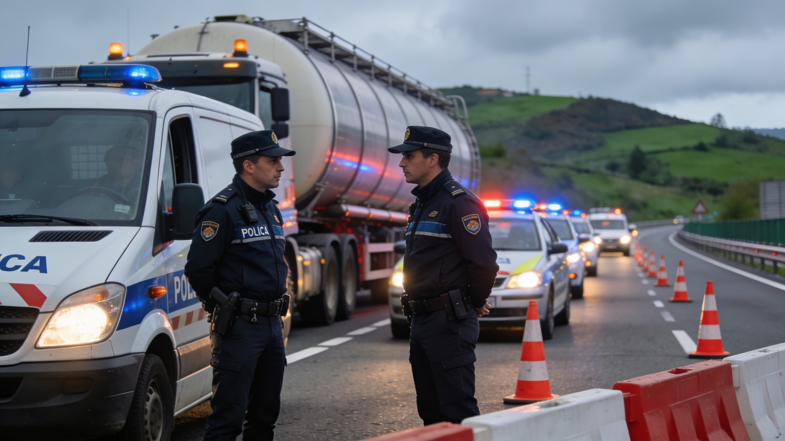 Fatal collision between van and tanker paralyzes traffic to Bilbao RUSSPAIN.com