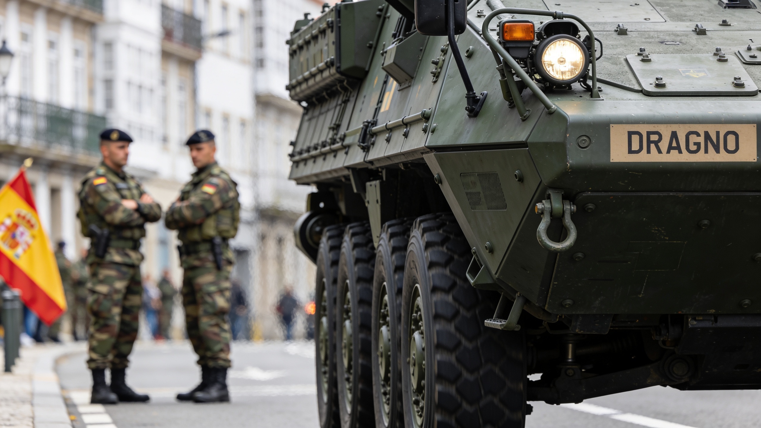 Vigo Parade Debuts VCR 8x8 Dragón and Alano Drone for the First Time RUSSPAIN.com