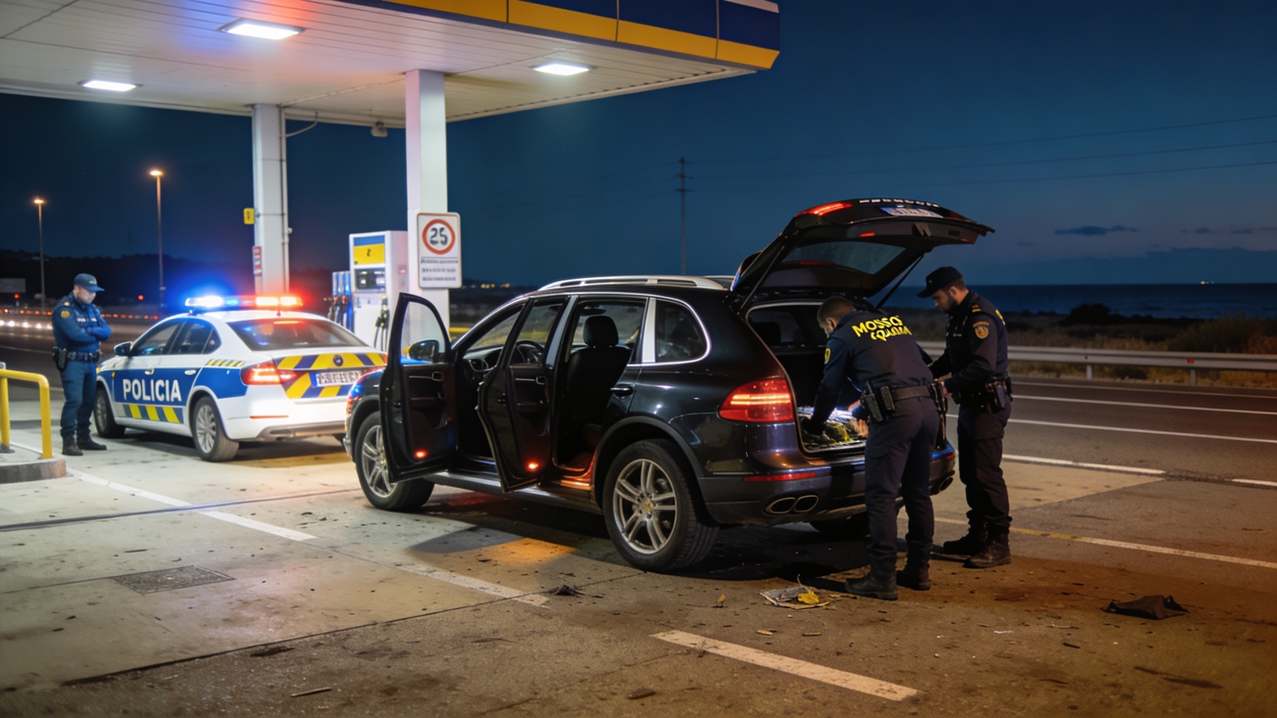 Police found weapons in a luxury SUV on the highway near Figueres RUSSPAIN.com