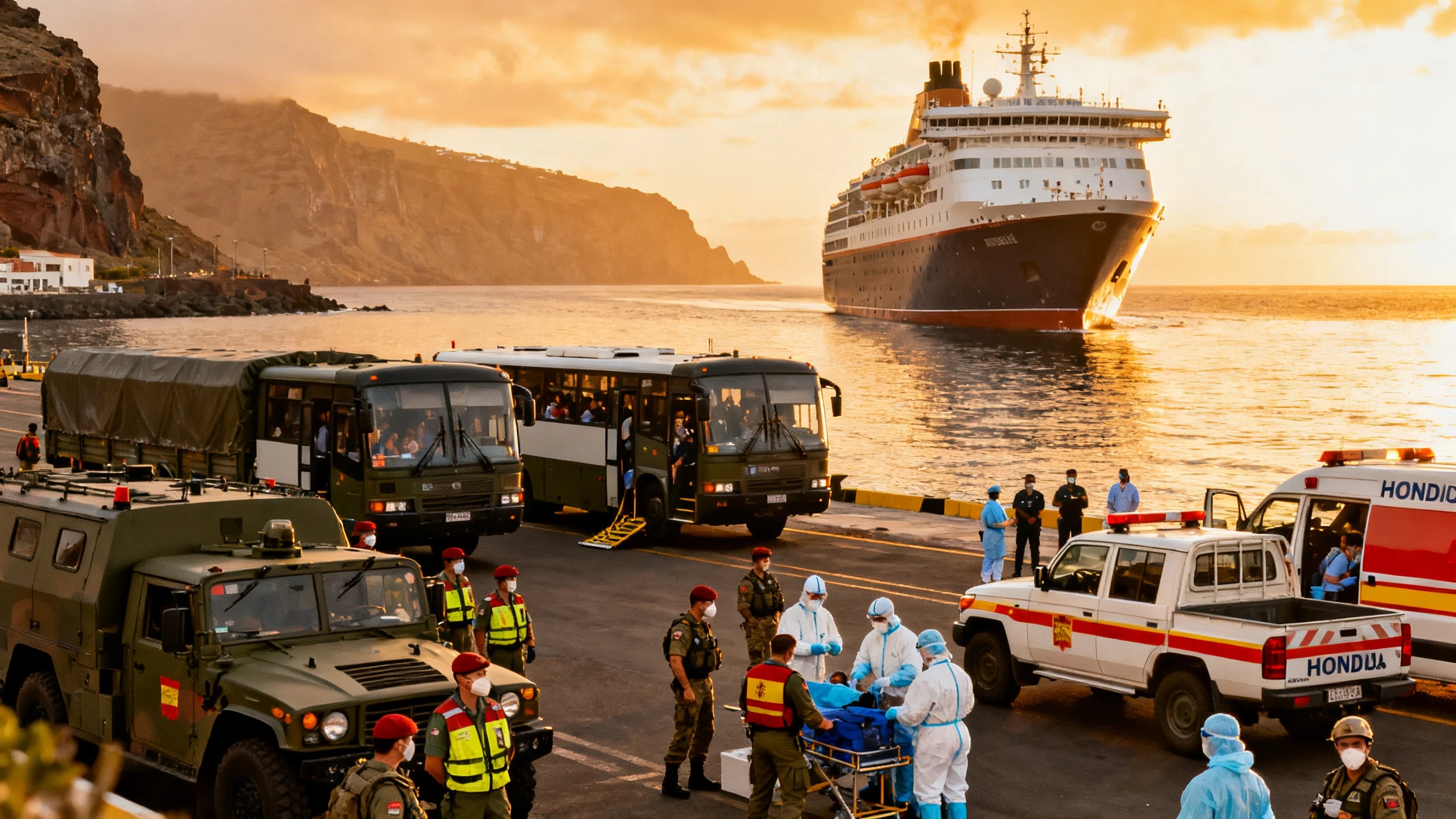 Spanish authorities organize unique evacuation of passengers from cruise ship off Canary Islands RUSSPAIN.com