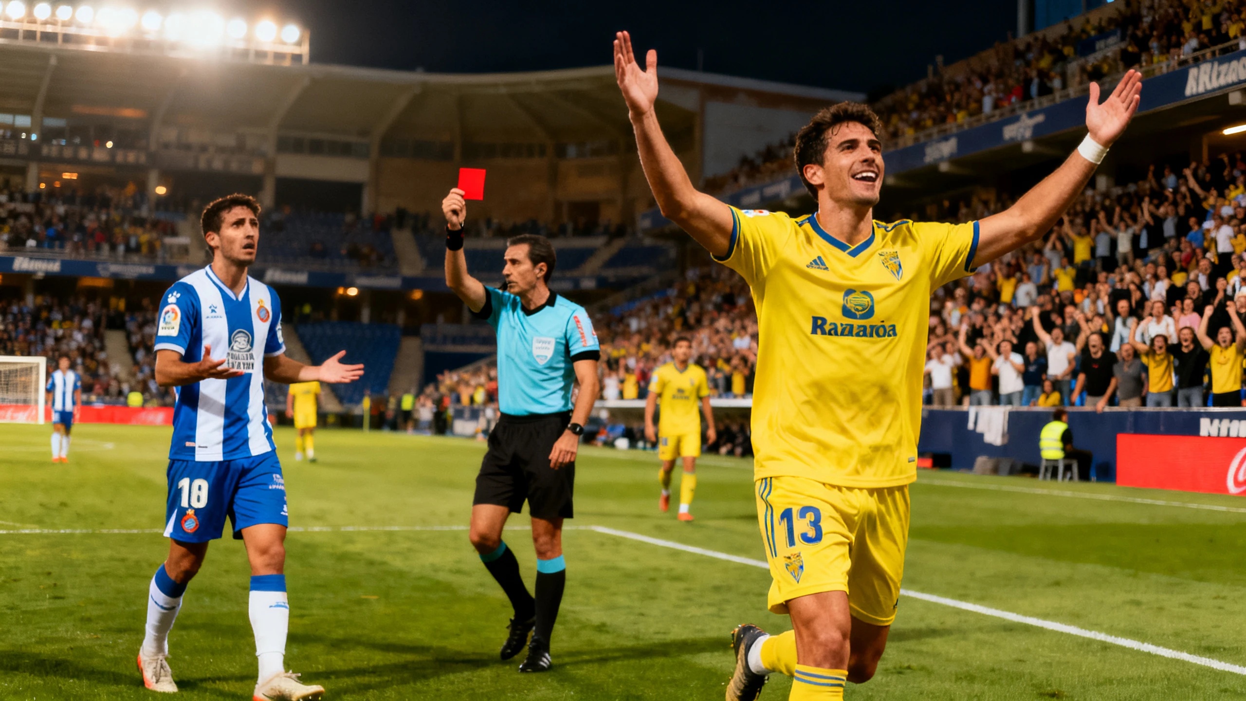 Controversial penalty and a series of red cards change the course of Cádiz vs Deportivo in Riazor RUSSPAIN.com