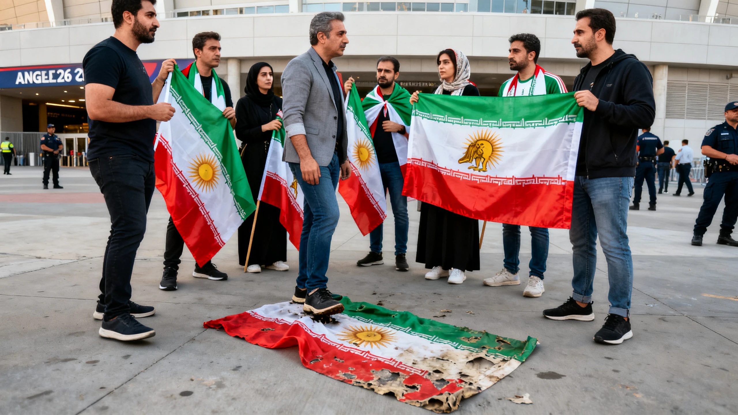 Flags banned and Iranians protest outside US stadium during match with New Zealand RUSSPAIN.com