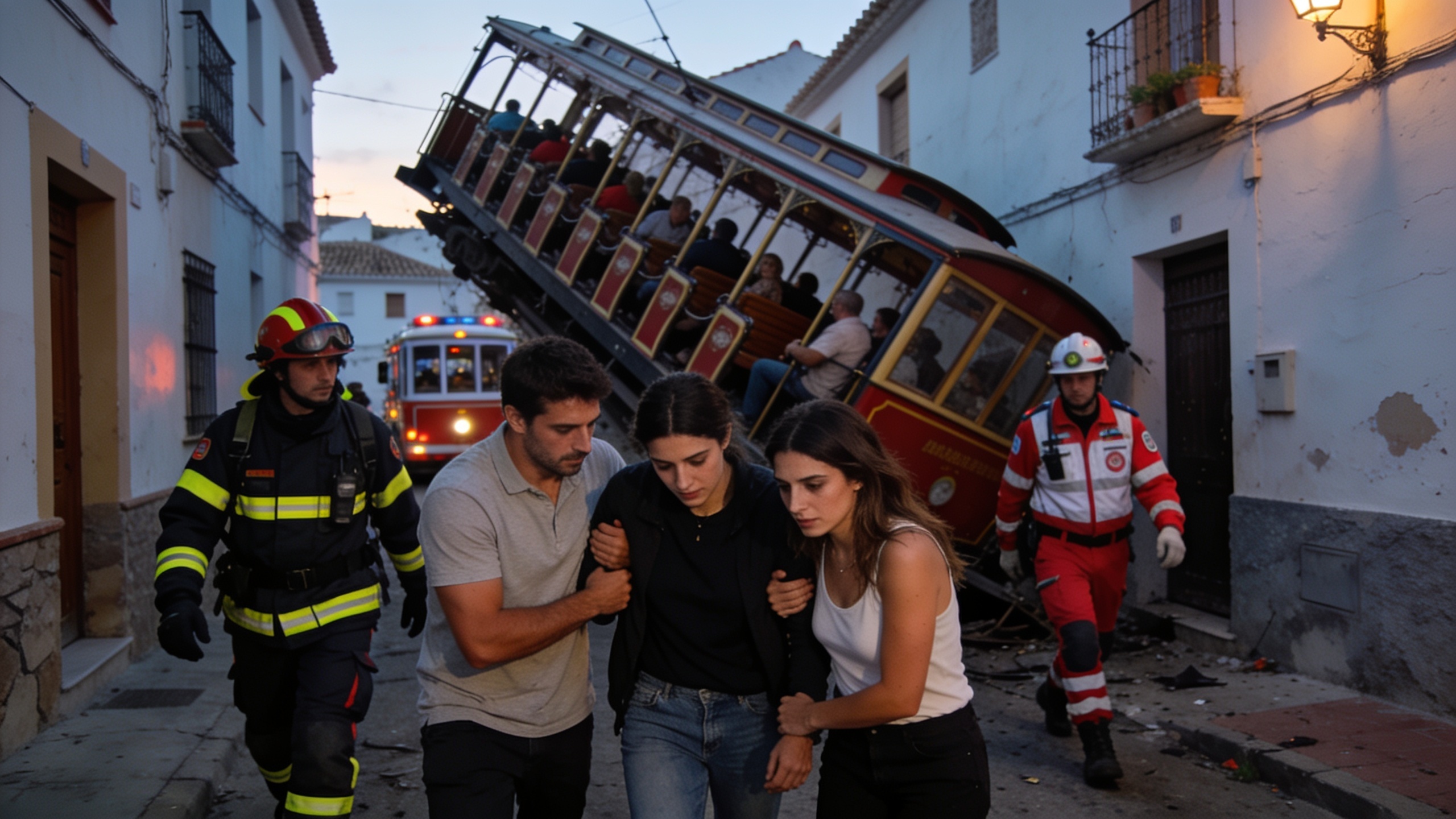 In Cártama, a tourist train carrying participants of a gastronomic tour was involved in an accident RUSSPAIN.com
