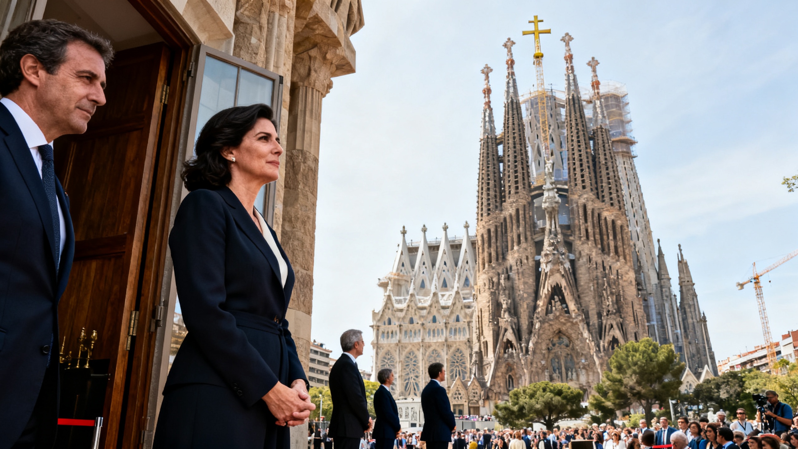 Barcelona unveils the main tower of the Sagrada Família with the royal couple in attendance RUSSPAIN.com