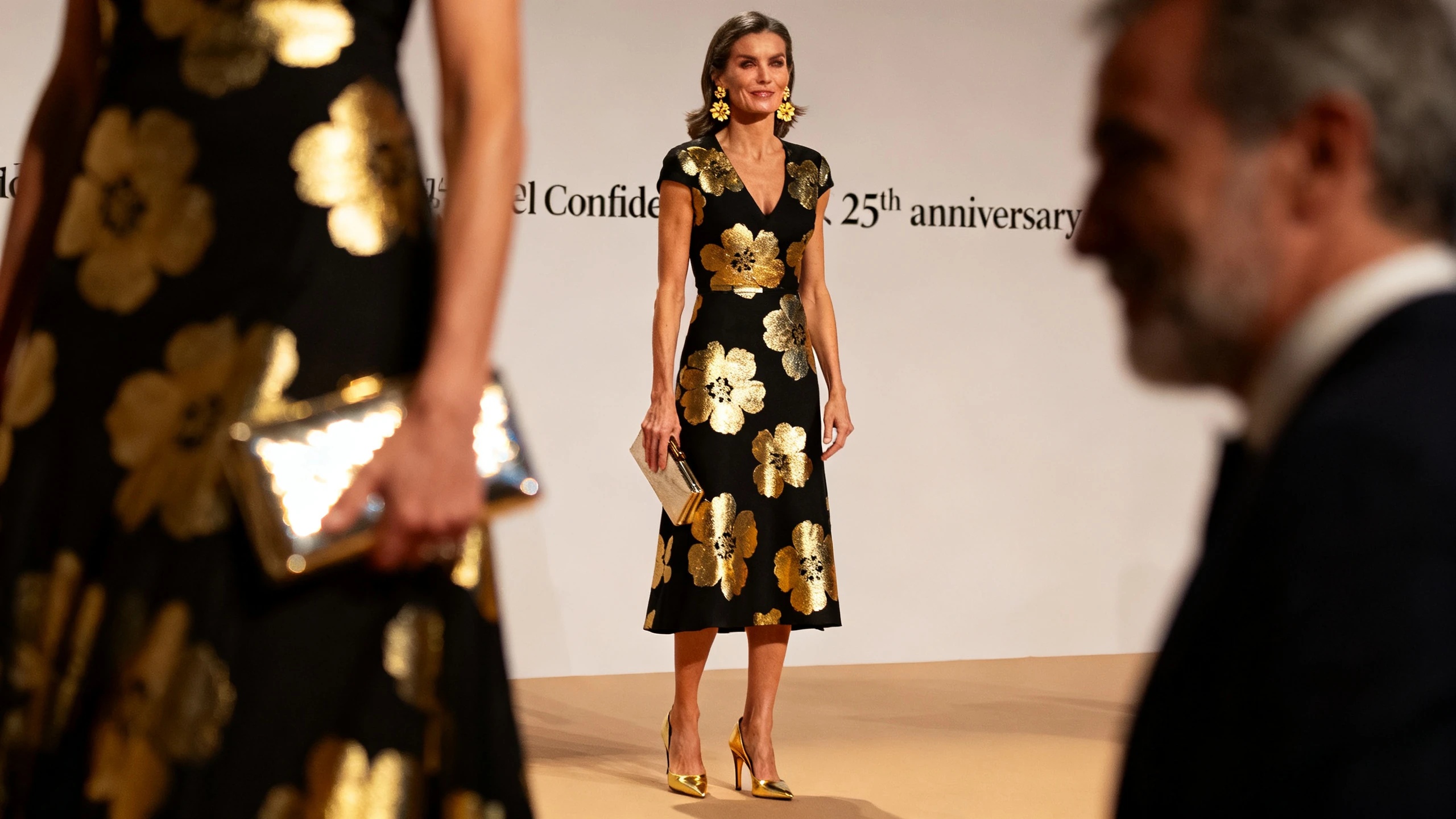 Queen Letizia Repeats Iconic Dries Van Noten Dress at El Confidencial Anniversary RUSSPAIN.com