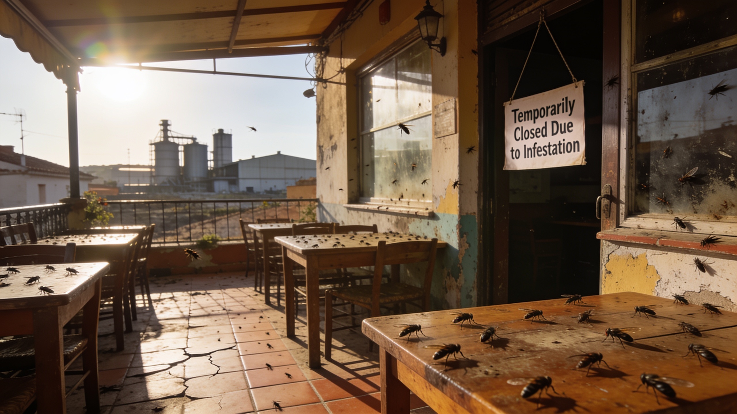 Fly Infestation Forces Business Closures in Hostalric Amid Health Concerns RUSSPAIN.com