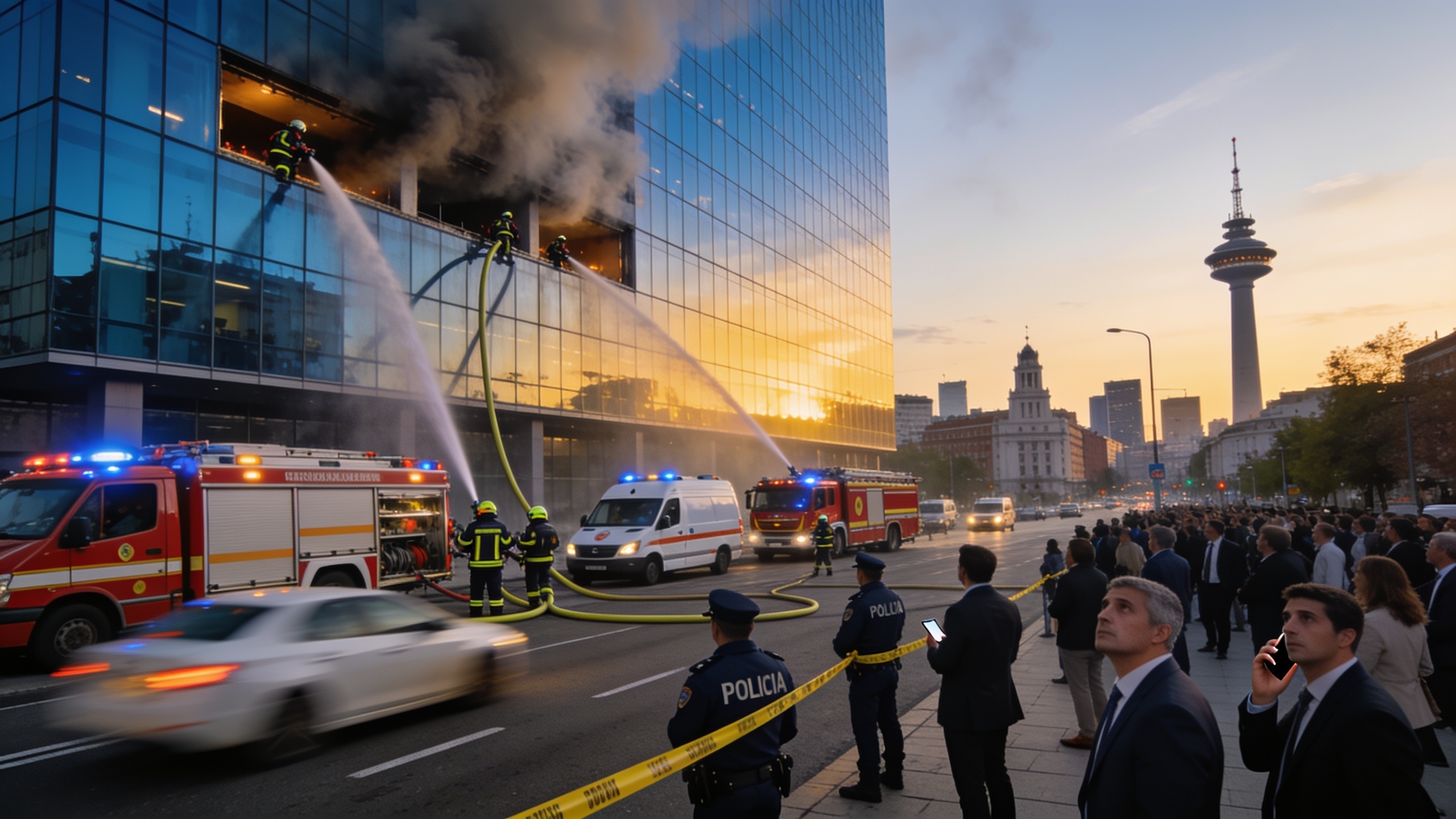 Moeve Employees Shift to Remote Work After Fire Forces Evacuation in Madrid Tower RUSSPAIN.com