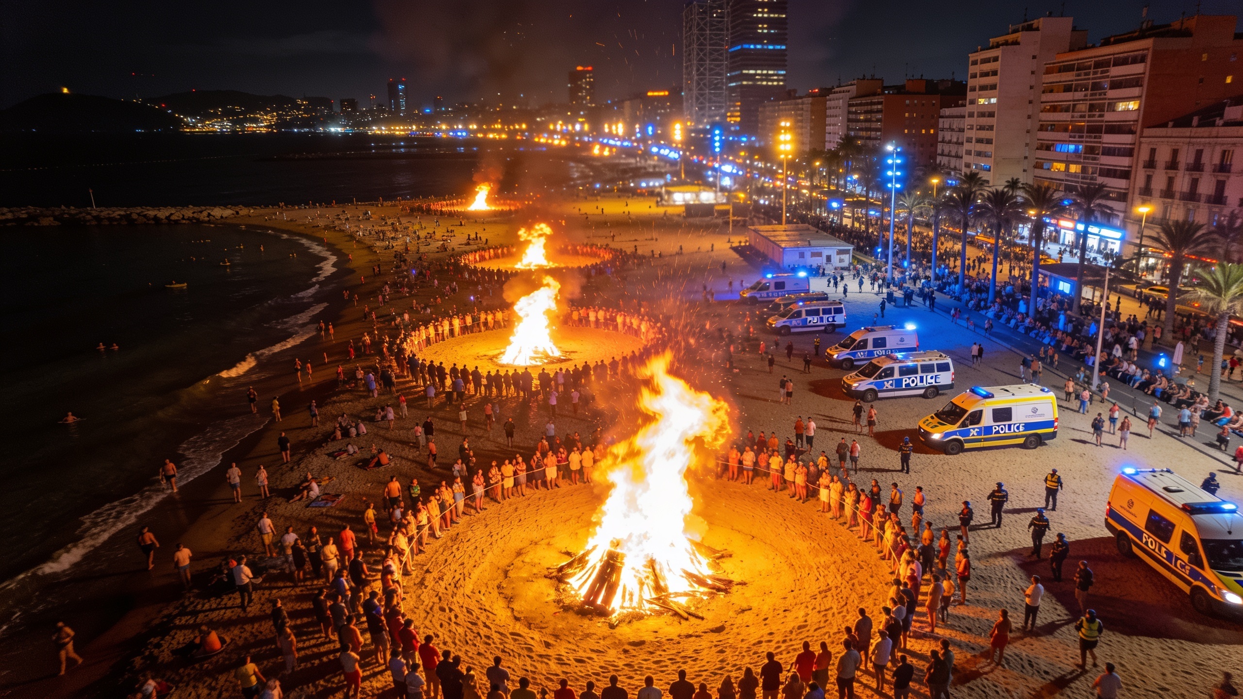 Sant Joan in Barcelona: 90,000 Celebrate Amid Heat and High Fire Risk RUSSPAIN.com