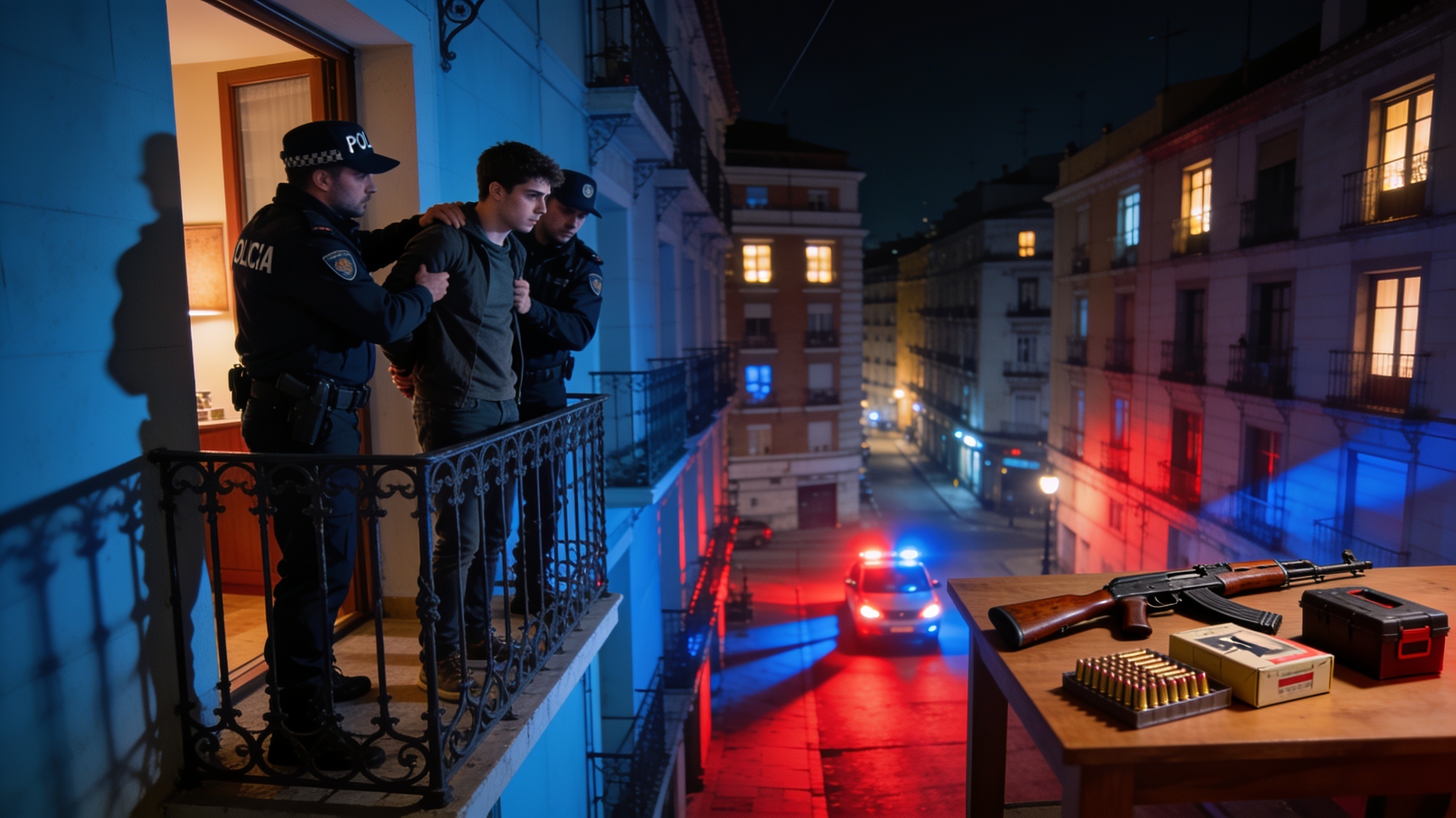 Police Arrest 22-Year-Old After Armed Threats From Castellón Balcony RUSSPAIN.com