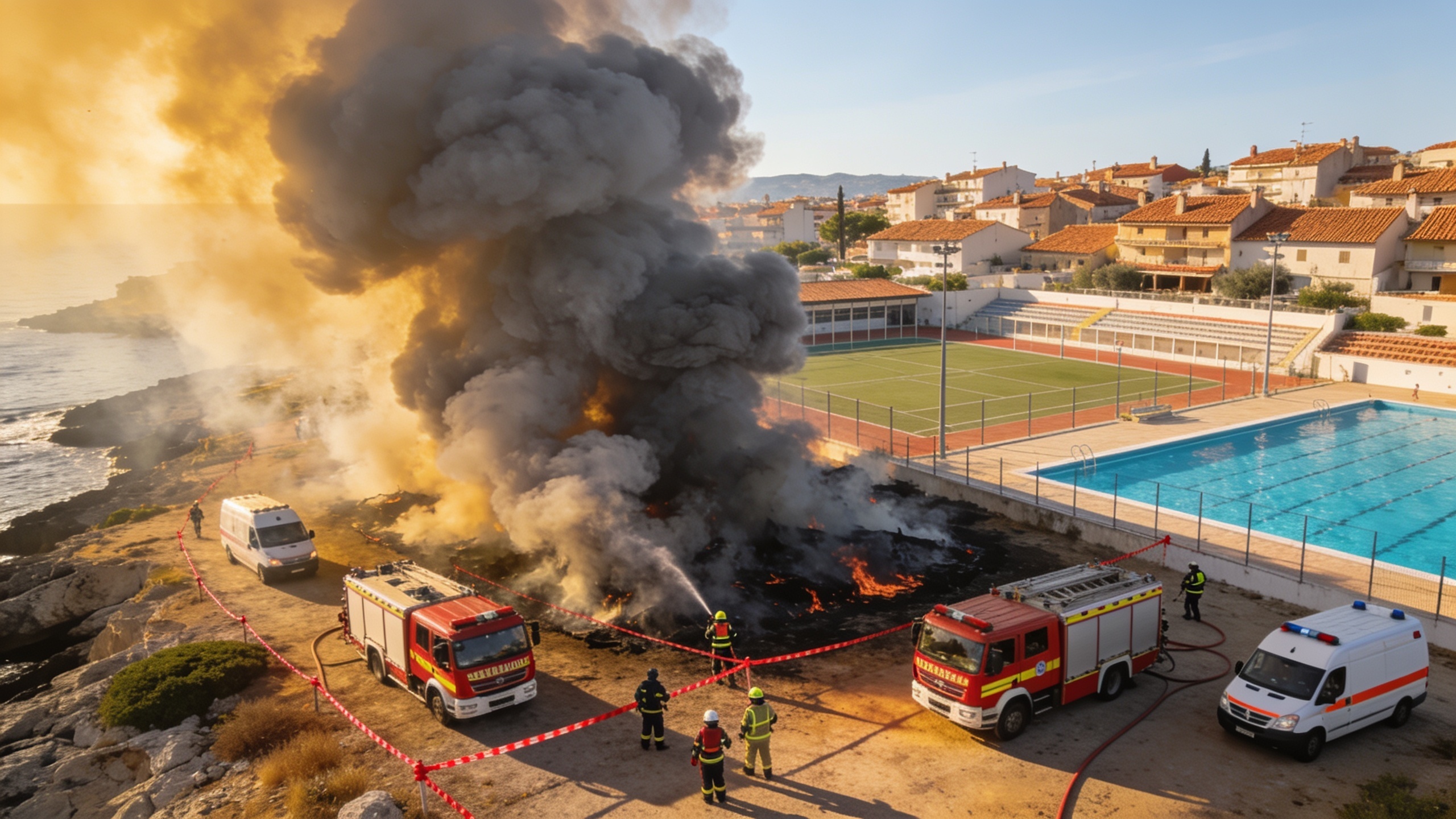 Fire Near Tiana Sports Complex Forces Pool Closure and Access Limits RUSSPAIN.com