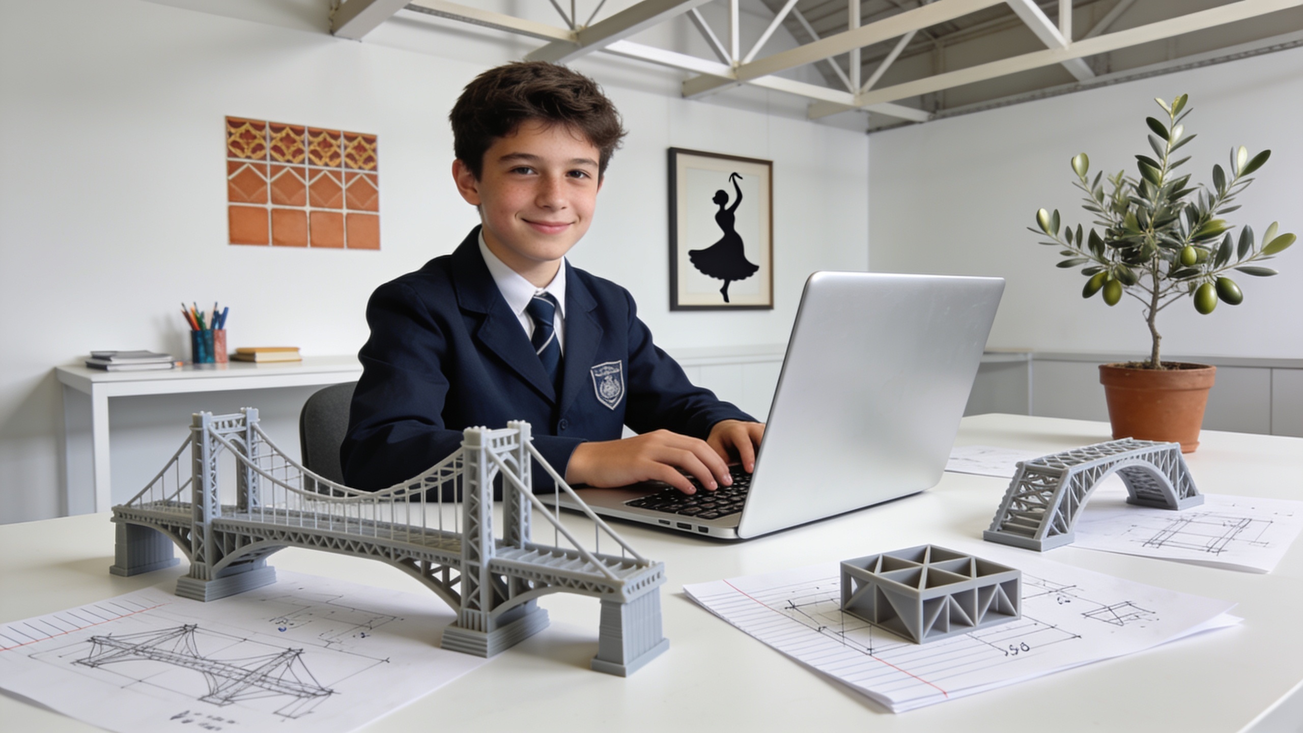 At 14, Marco Bermúdez Balances School and Building Bridge Design Software RUSSPAIN.com