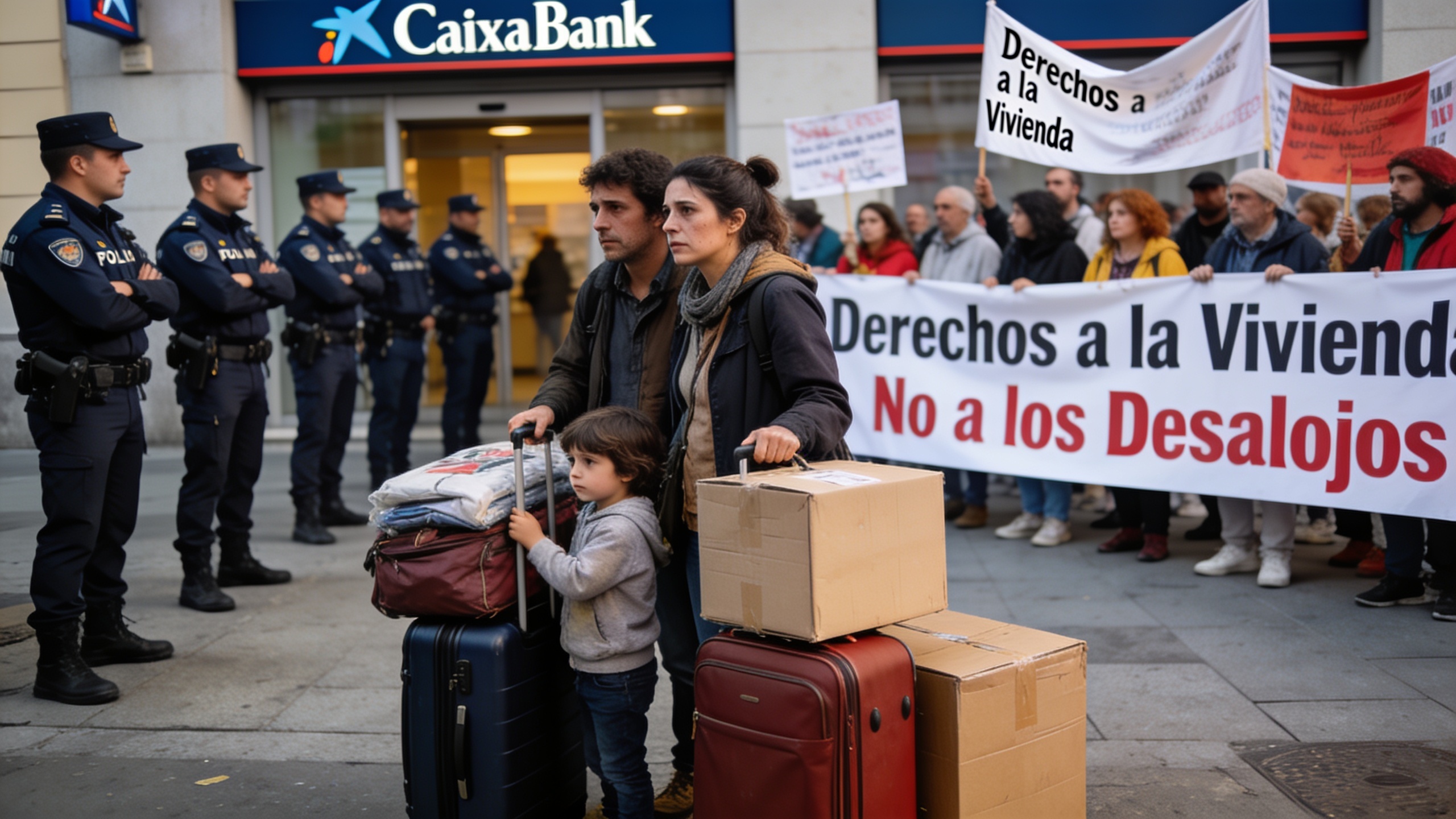 Family with Young Child Evicted in Vallecas After Failed Negotiations RUSSPAIN.com