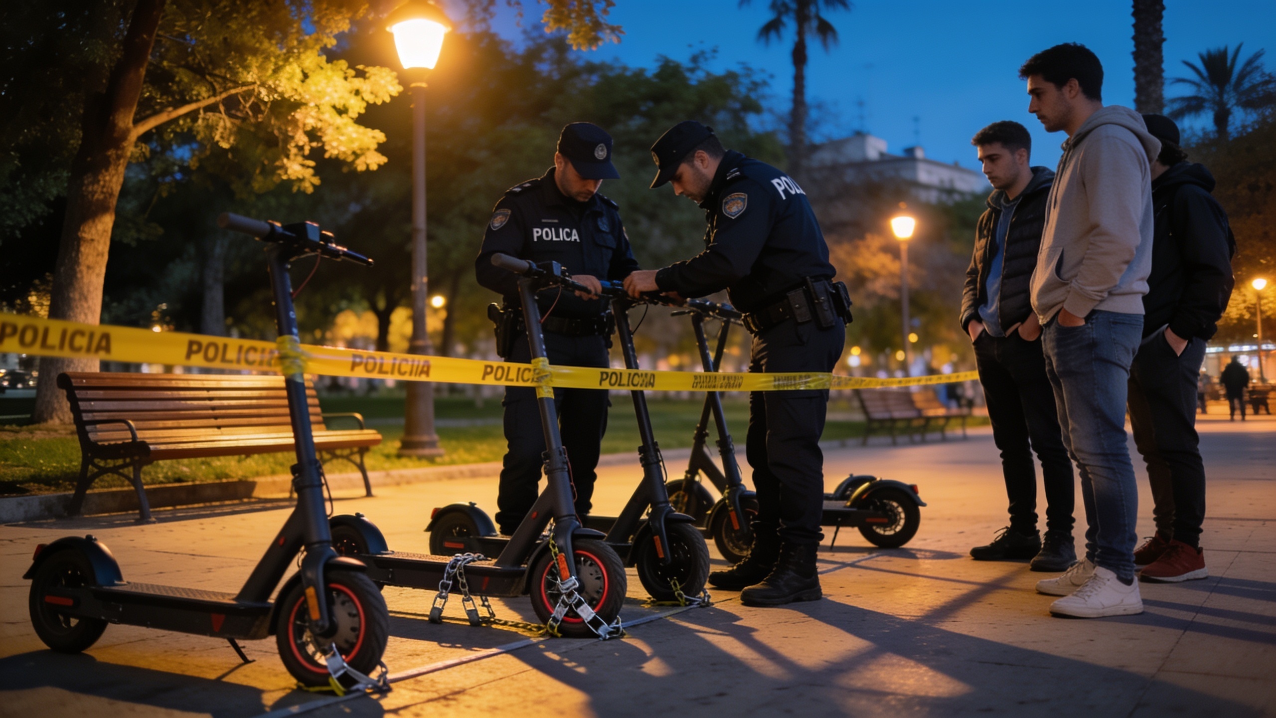 Valencia Police Halt Illegal E-Scooter Gathering in City Park RUSSPAIN.com