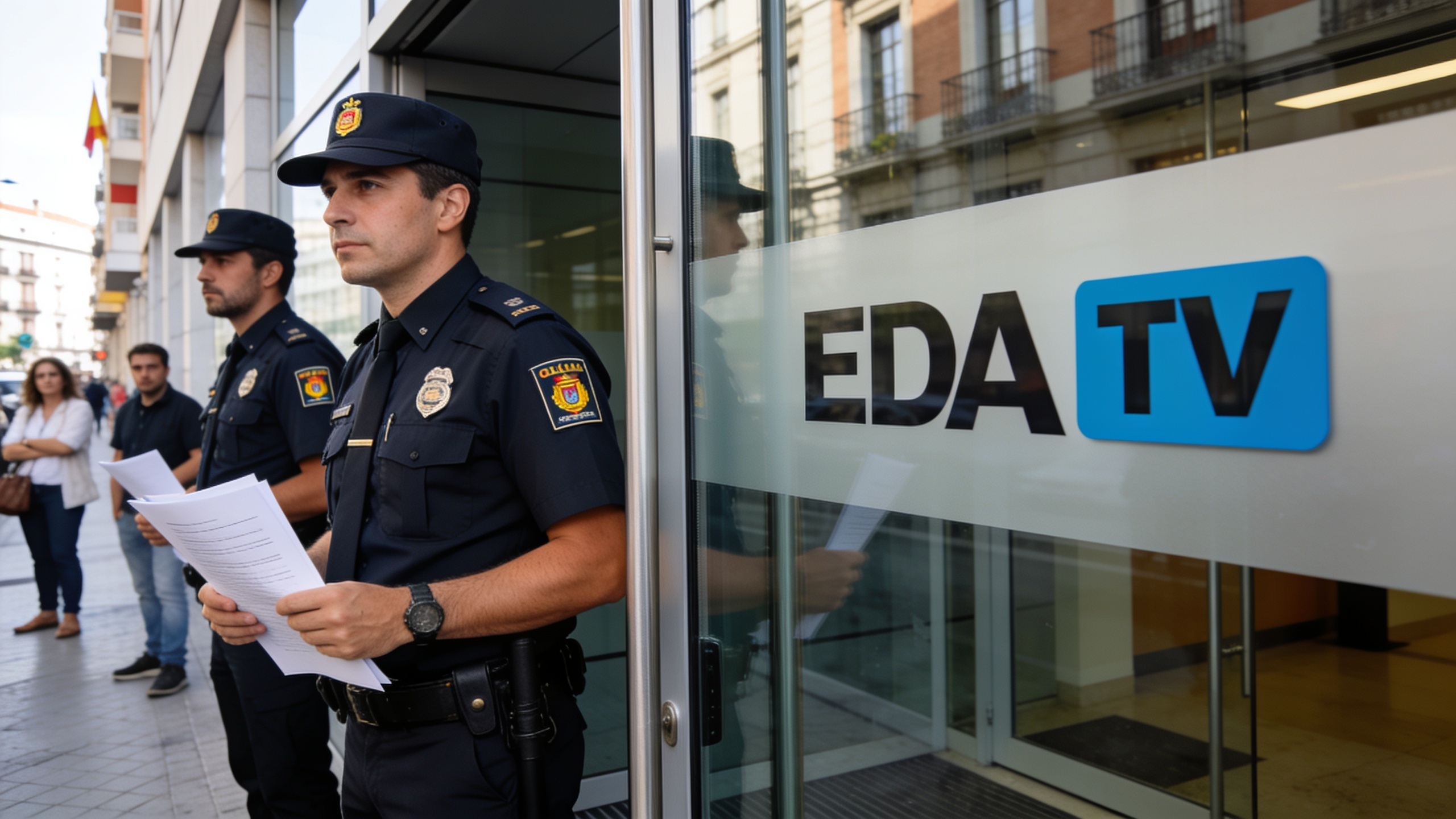 Police Attempt to Arrest Vito Quiles at EDA TV Offices in Madrid RUSSPAIN.com