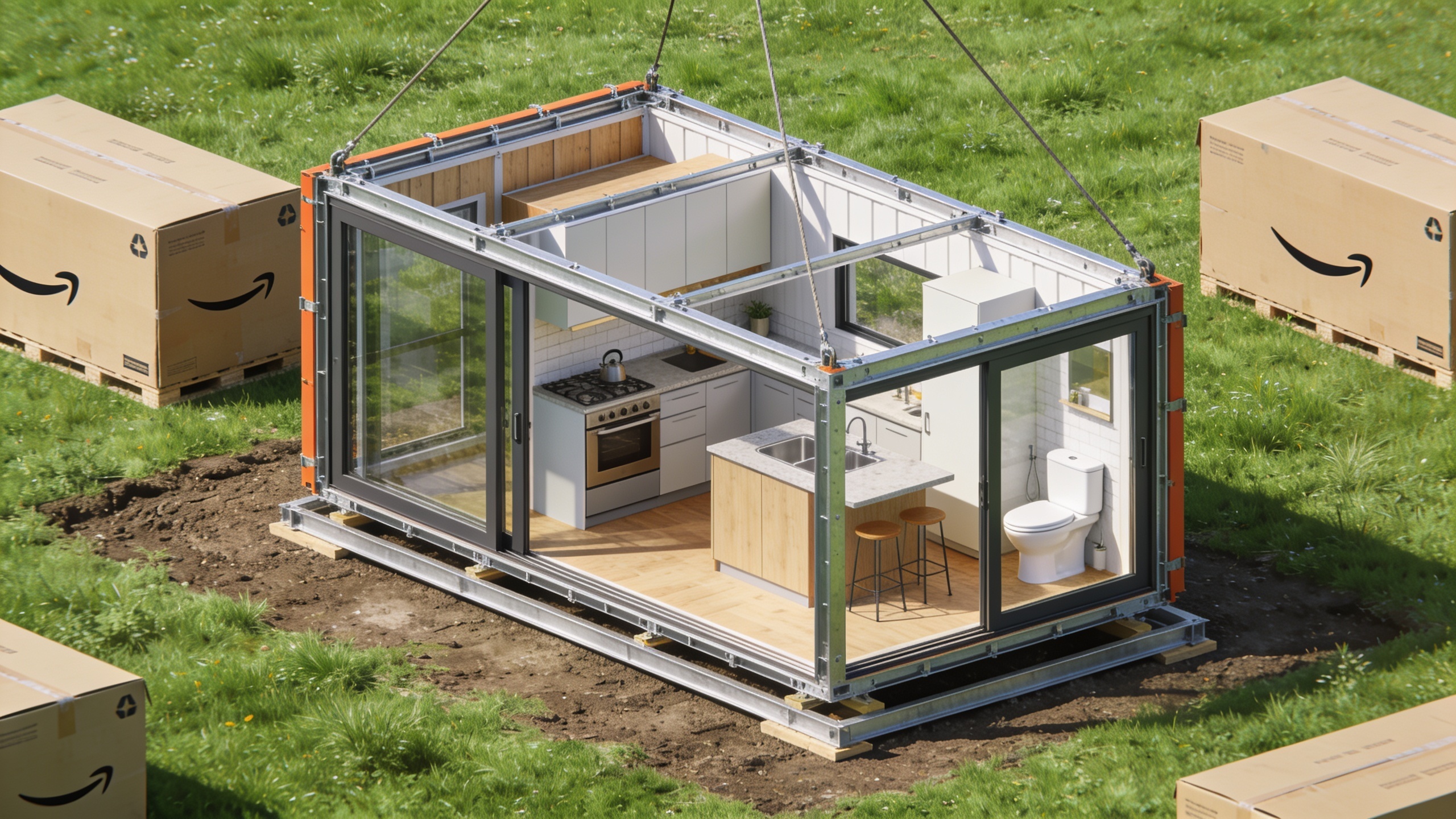 Amazon Offers Foldable Prefab Home with Kitchen and Bath for Under €8,000 RUSSPAIN.com