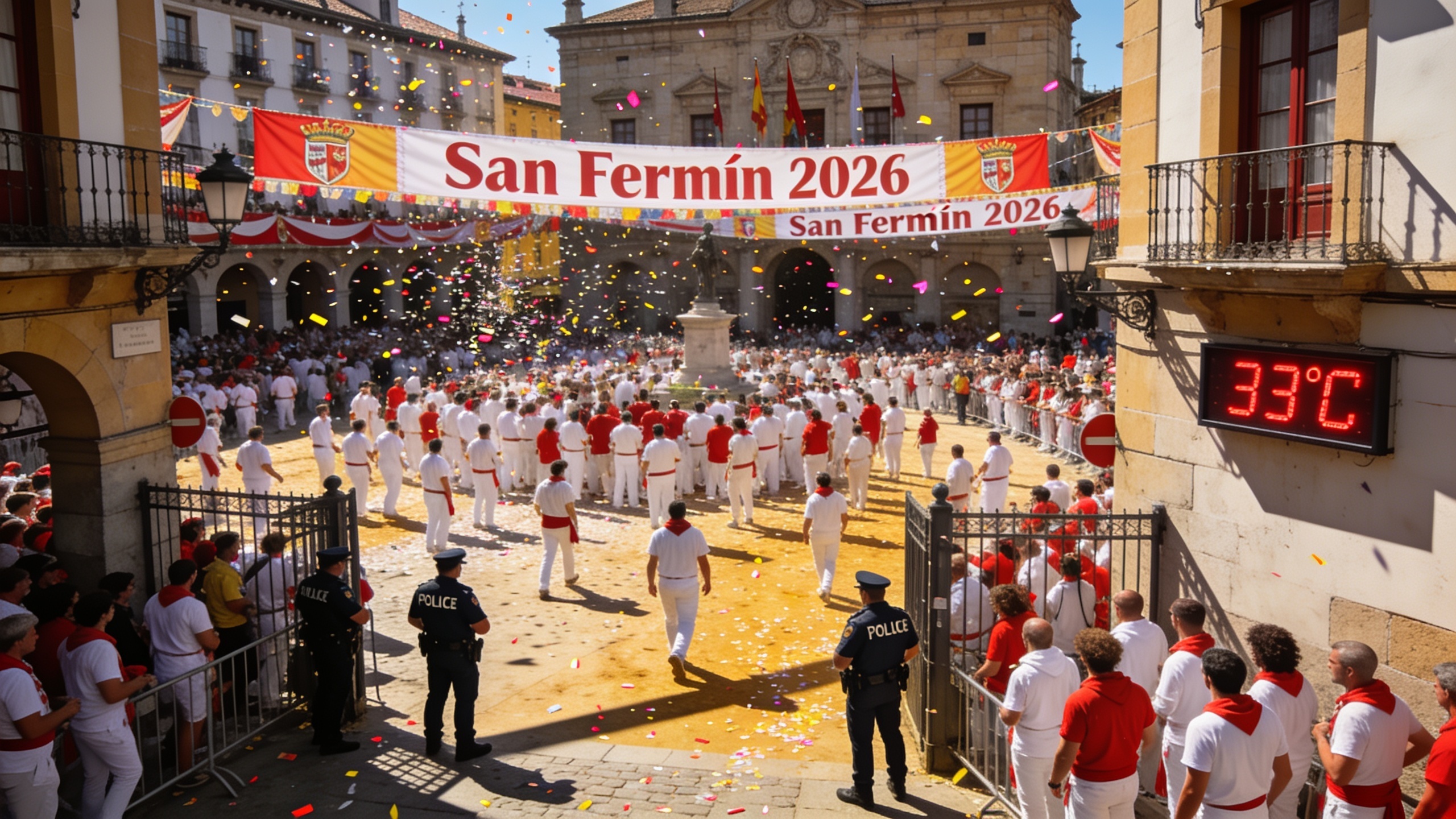 Pamplona Launches San Fermín 2026 Amid Heat Alert and Packed Plaza RUSSPAIN.com