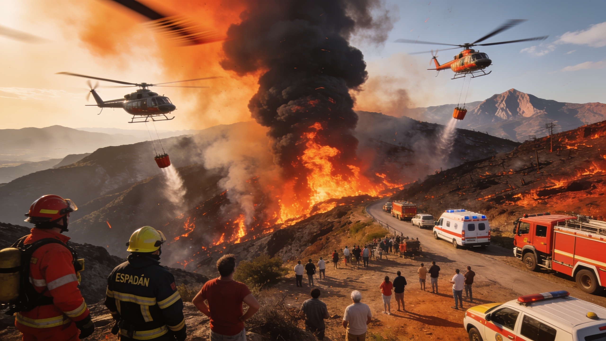 Over 300 Firefighters Battle Espadán Wildfire as Hundreds Evacuated RUSSPAIN.com