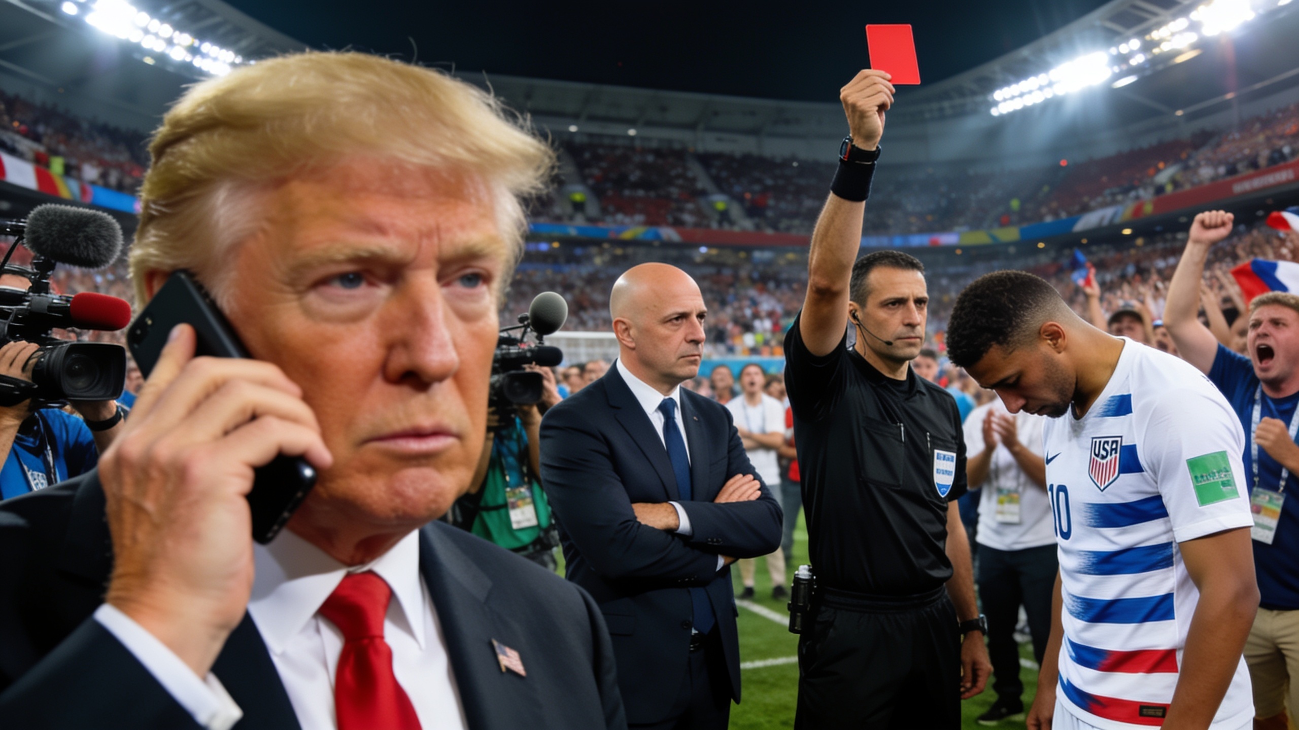 Trump’s FIFA Call Over Balogun Red Card Sparks World Cup Uproar RUSSPAIN.com
