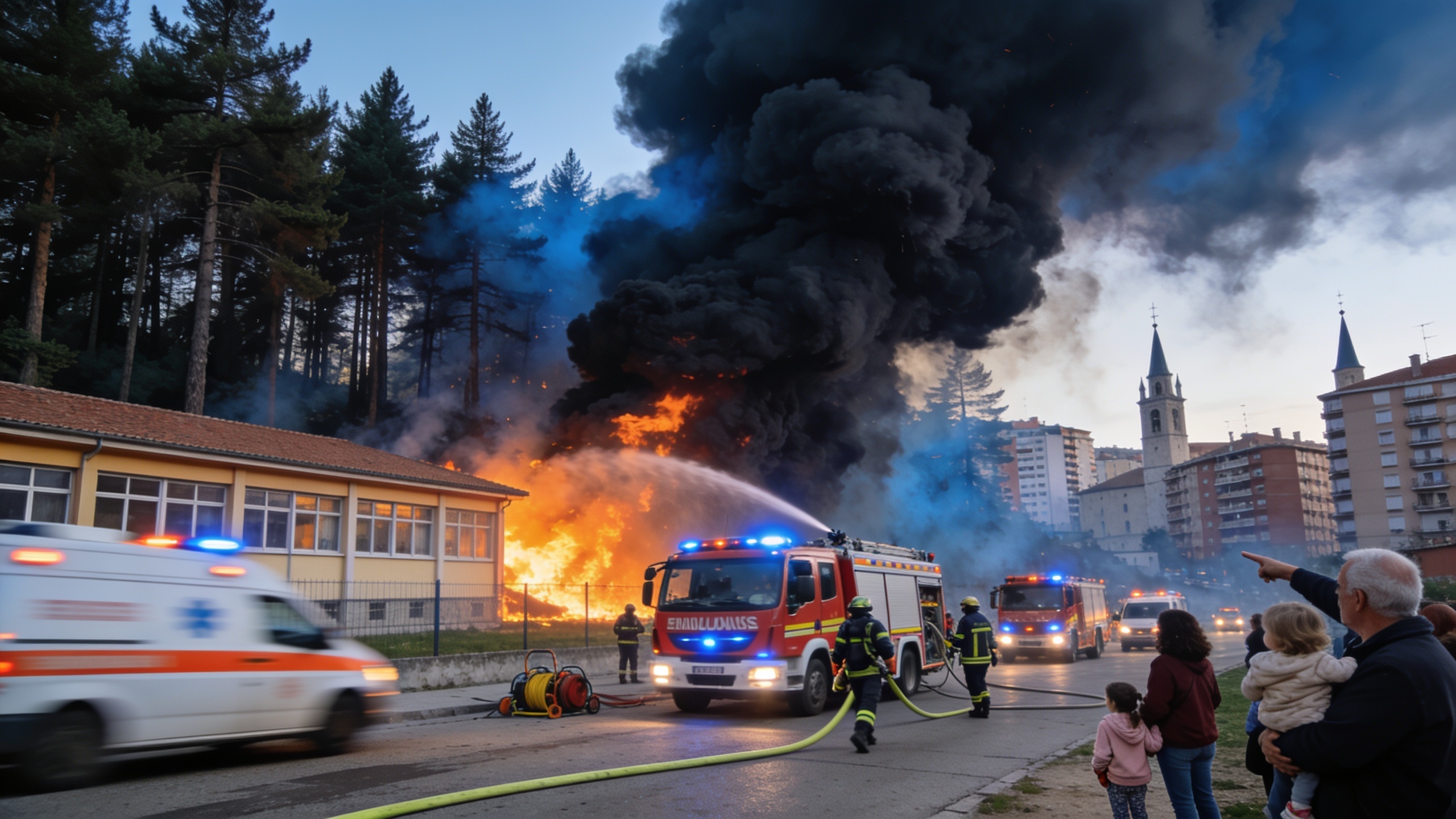 Fire on Universidad Complutense Rooftop Quickly Contained in Madrid RUSSPAIN.com