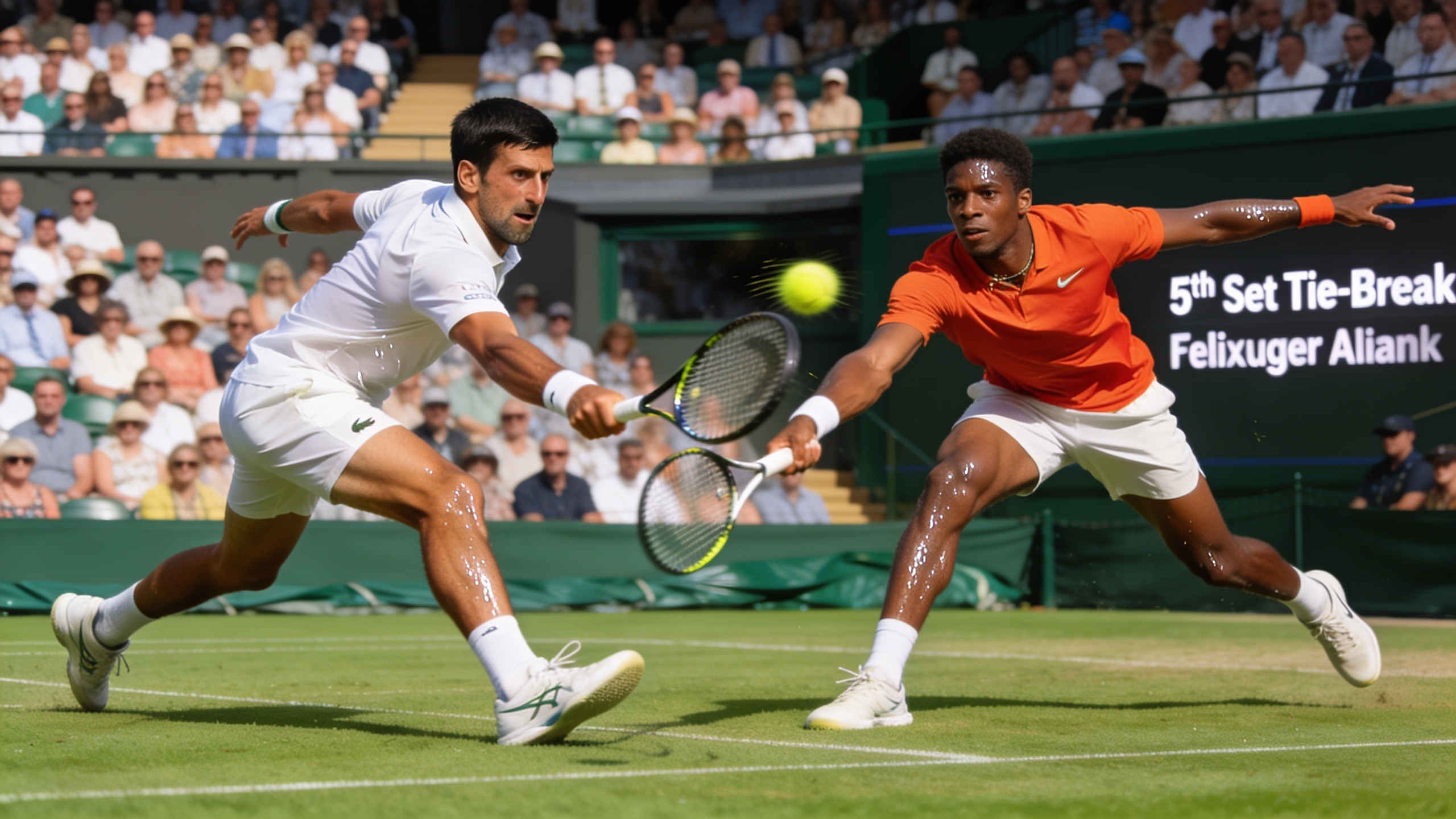 Djokovic and Auger-Aliassime Battle in Historic Wimbledon Quarter-Final RUSSPAIN.com