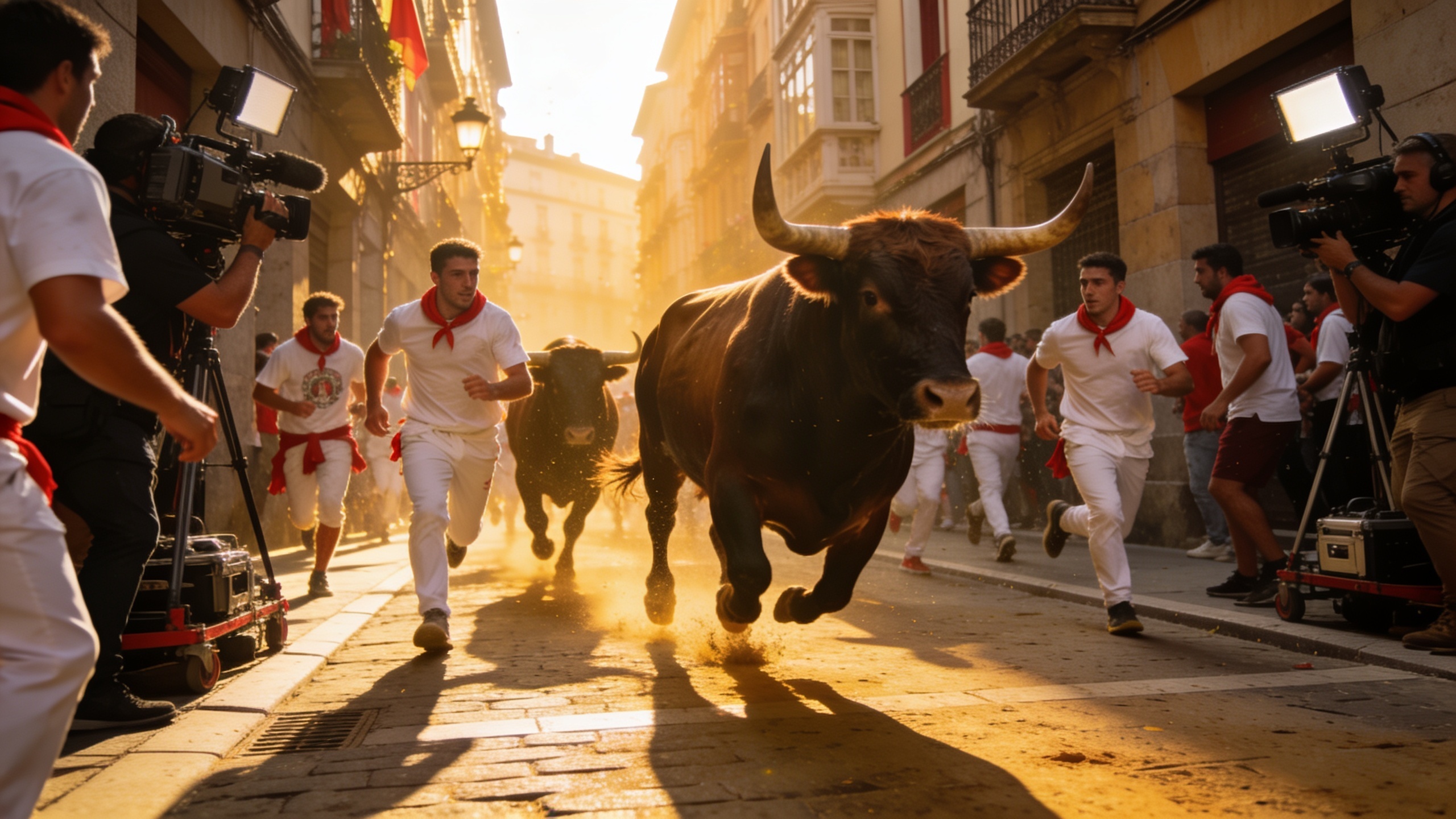 Cebada Gago Bulls Lead a Fast, Tense Second San Fermín Run in Pamplona RUSSPAIN.com