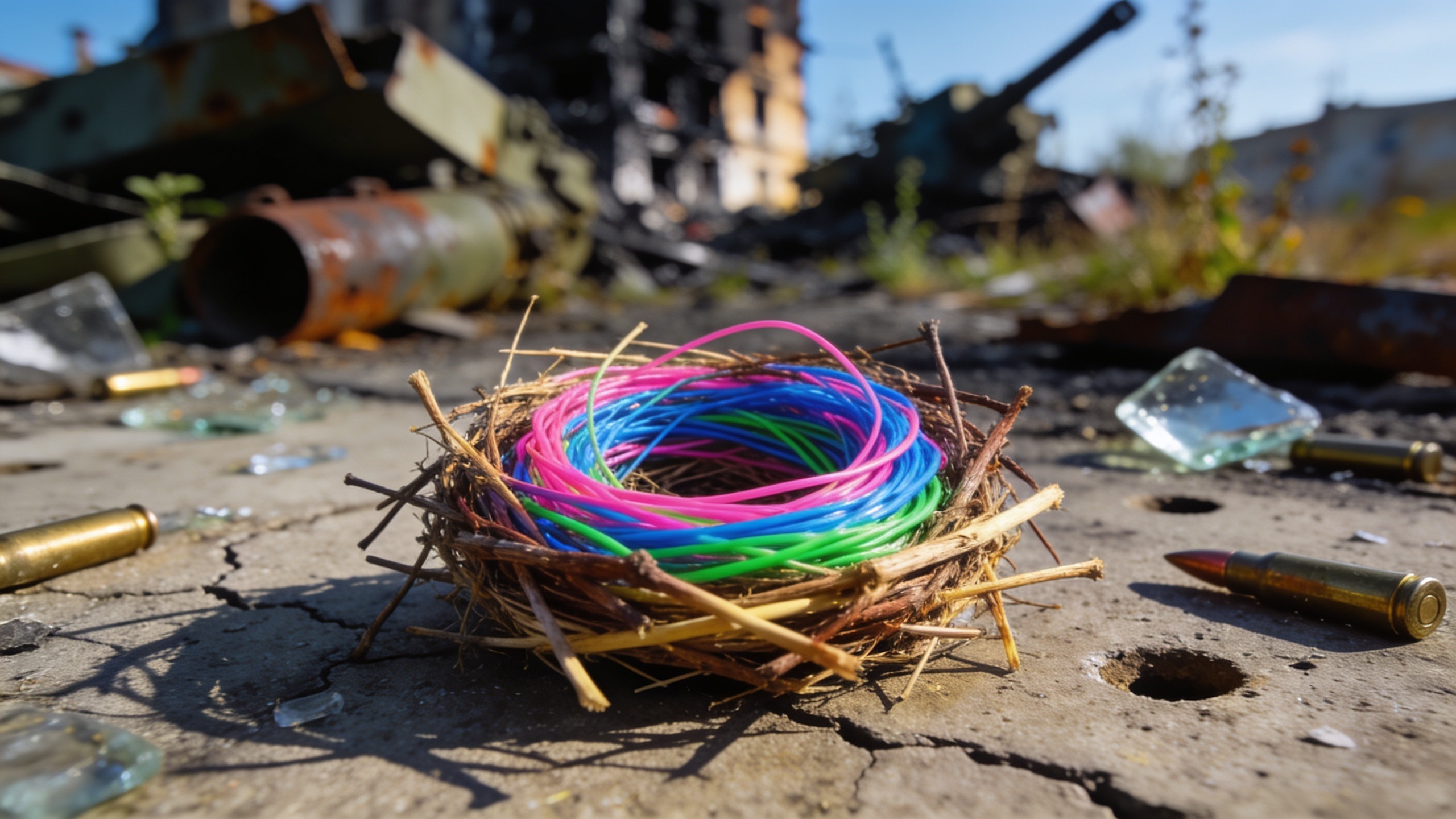 Birds in Ukraine Build Nests with Military Drone Fiber Optics RUSSPAIN.com