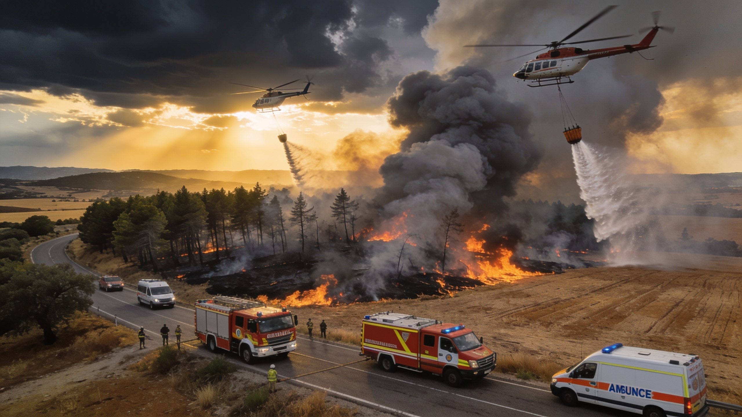 Wildfire in Castillonroy Burns 400 Hectares in 12 Hours RUSSPAIN.com