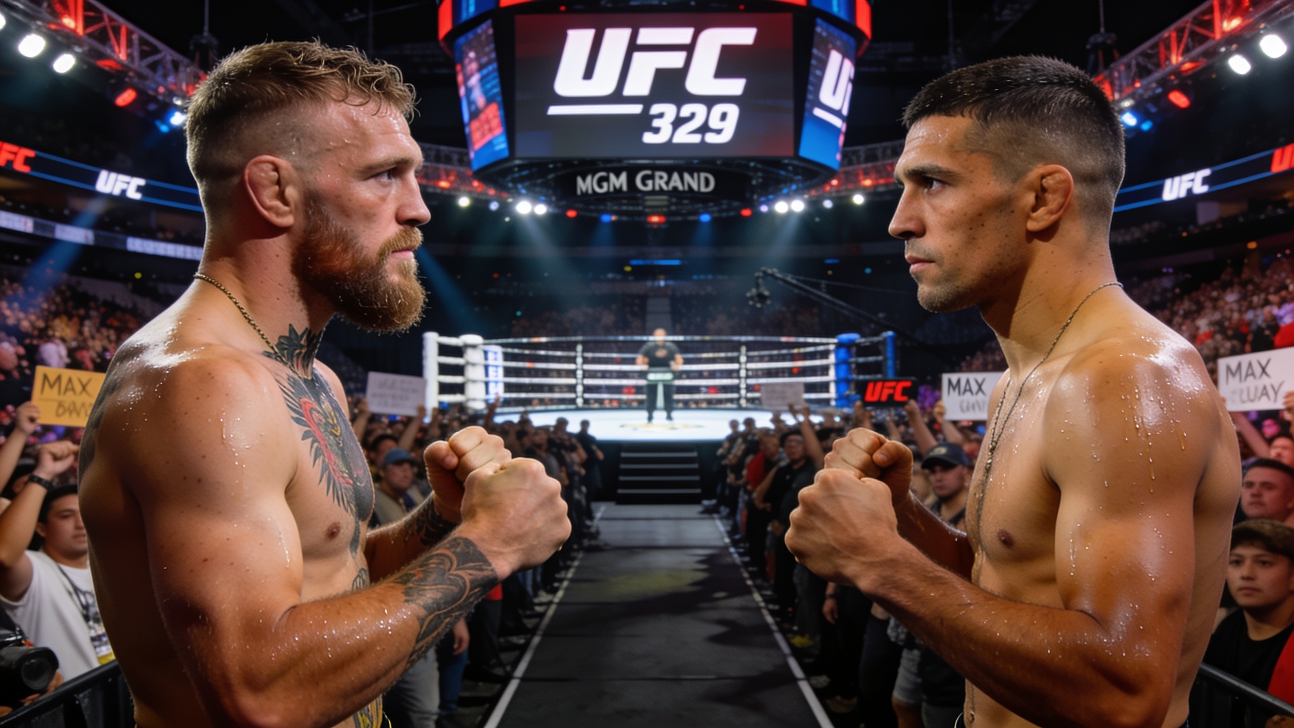 McGregor and Holloway Face Off Calmly Ahead of UFC 329 in Las Vegas RUSSPAIN.com