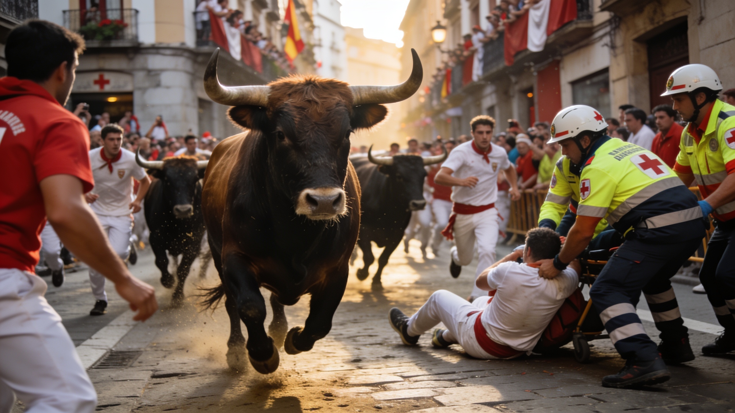 Fourteen Injured in High-Tension Fifth San Fermín 2026 Encierro RUSSPAIN.com