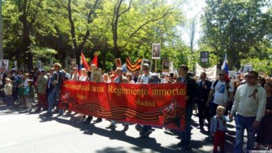 2019. Начавшись в Испании, по Европе прошла акция «Бессмертный полк»