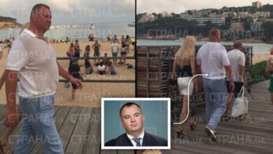 Олег Гладковский, по первой фамилии Свинарчук, со спутницей на набережной Сагаро, фото: "Страна.ua"