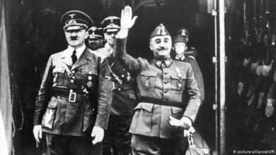 Гитлер и Франко во время встречи 25 октября 1940 года