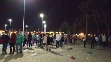 Botellón en las afueras de Tomelloso (Ciudad Real) (Twitter)