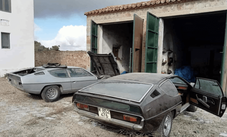 На ферме в Эстремадуре обнаружили брошенные более 20 лет назад Lamborghini