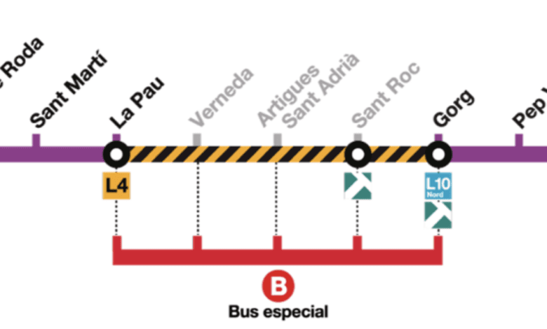 На выходных будет закрыта часть фиолетовой ветки метро Барселоны