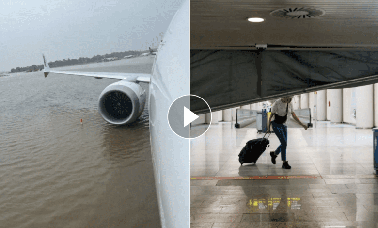 Сильный водяной шторм нанес ущерб аэропорту Пальма-де-Майорка