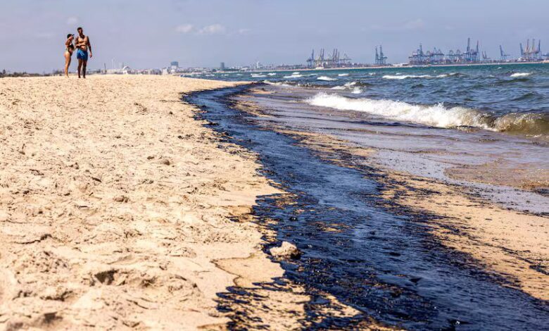 Разлив топлива привел к закрытию пляжей в природном парке в Валенсии