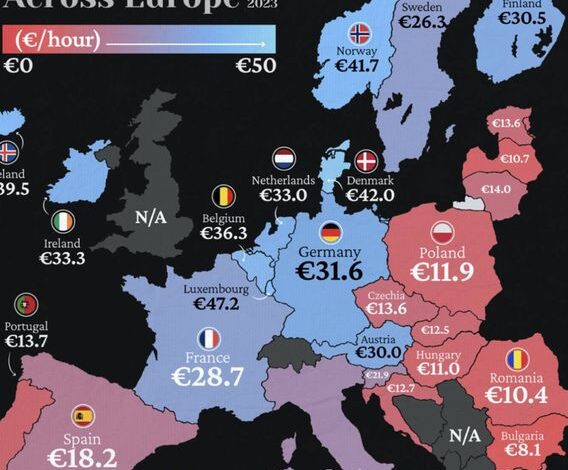 Испания далека от средней зарплаты в ЕС