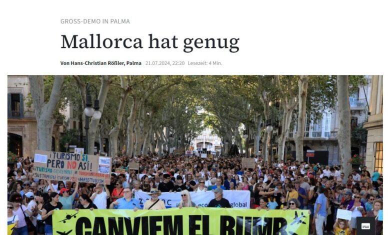 Протесты против туризма на Мальорке привели к резонансу в европейских СМИ