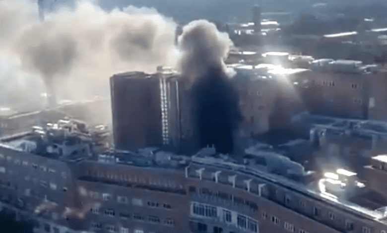 Пожар в больнице Fundación Jiménez Díaz в Мадриде