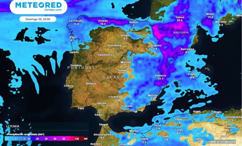 Ожидается резкое изменение погоды и дожди в выходные на севере Испании