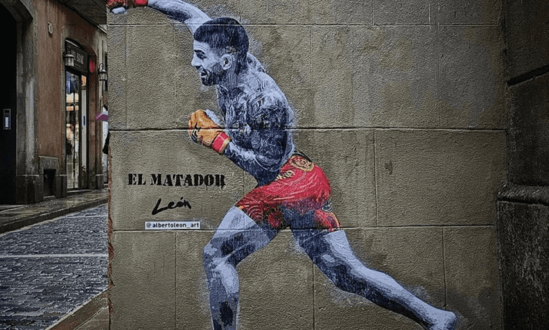 В Барселоне появился стрит-арт, посвященный Илии Топурии