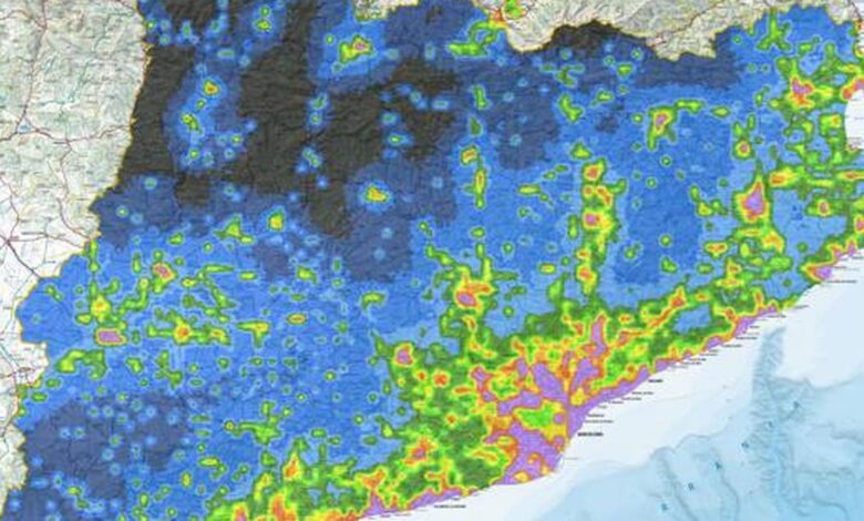 Каталония представила первый детальный атлас светового загрязнения: где ночи теряют темноту