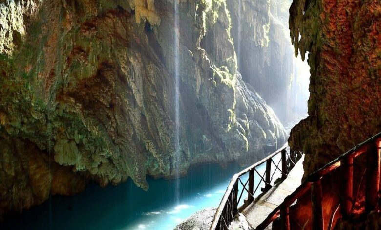 Unique Grotto with a Rainbow Behind the Waterfall: Discover the Monasterio de Piedra Nature Park in Saragossa Province