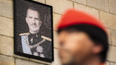 Власти Жироны разместили портрет Фелипе VI из фото событий 1 октября