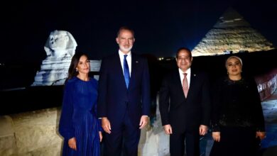 Король Фелипе VI и Летисия завершили день у пирамид в Каире