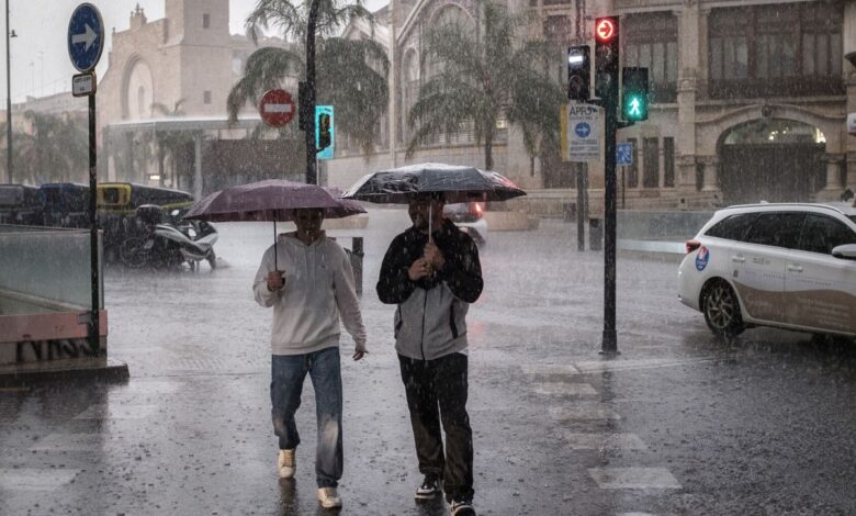 Сильные ливни парализовали Валенсию и Кастельон